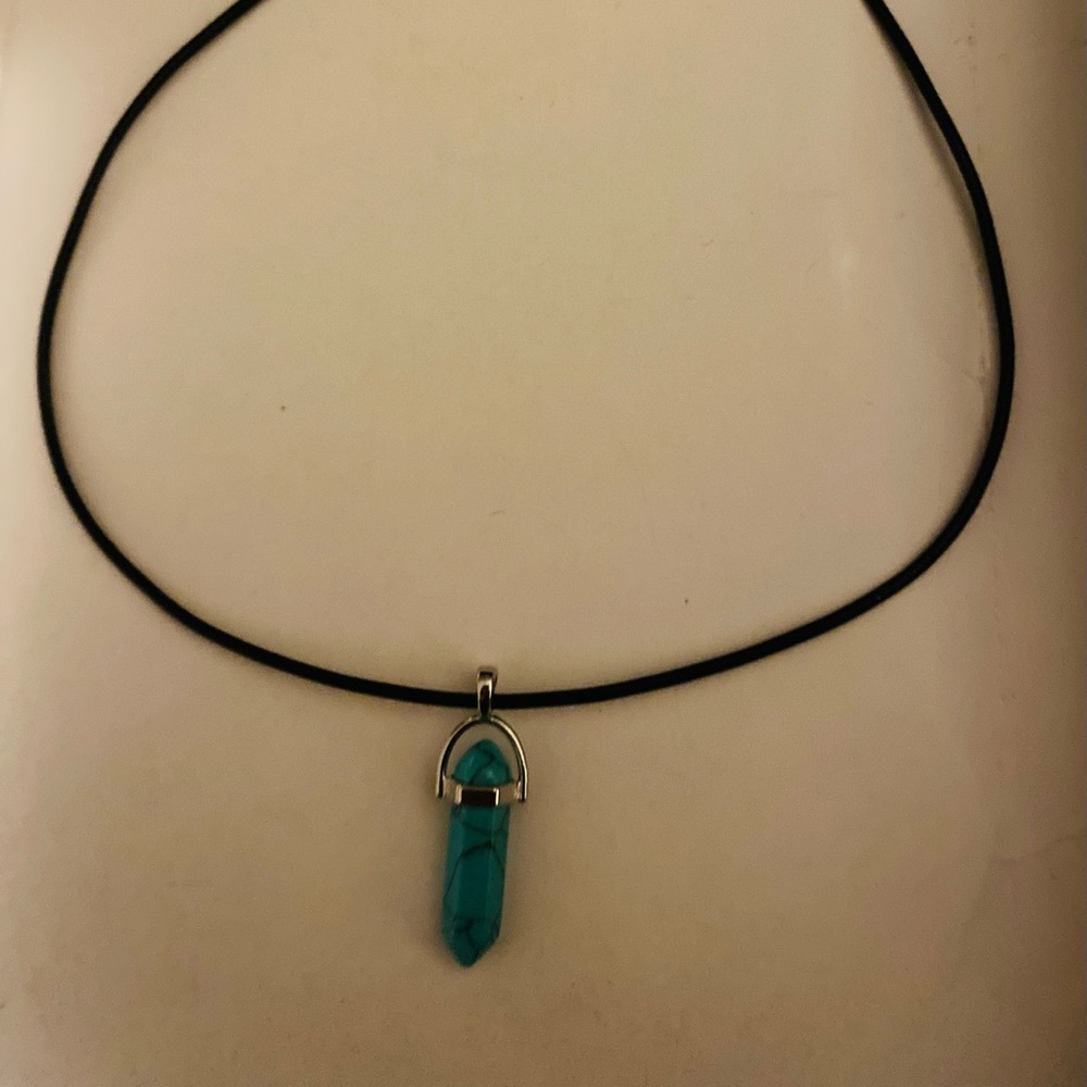 Dark blue gemstone necklace